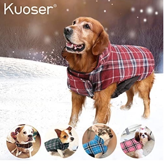 Reversible British Style Plaid Dog Vest - Picture 4 of 12